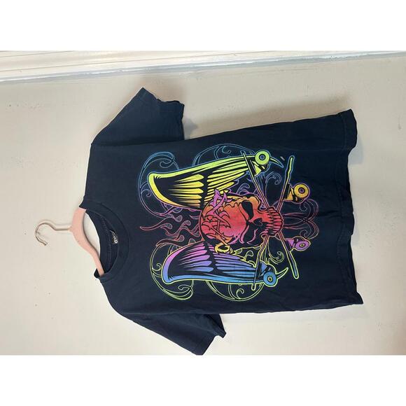 Vintage‎ GWP Sport Graphic Tee with Skull Design Size Large - Picture 1 of 4